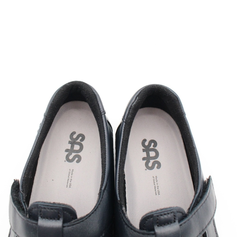 Sas Roamer Womens Size 7.5M Navy Blue Leather Slip On Loafers Shoes - Picture 9 of 11